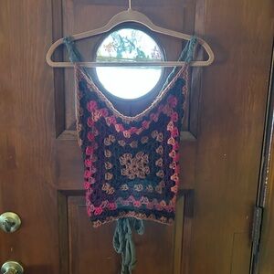 Crochet Corset Top in  Multicolor
